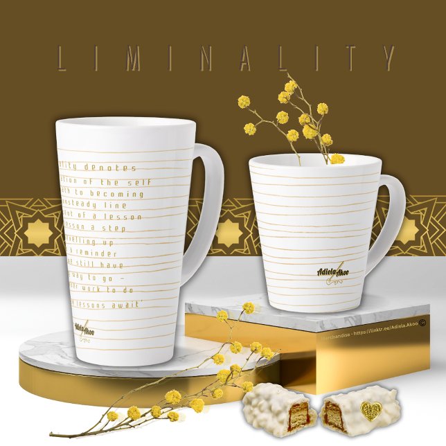 Liminalität Kleine Latte Tasse von Poet Adiela Ako (Liminality Latte Mugs designed by Poet Adiela Akoo. Love it? GET it! Shop inspirational gift combos!)