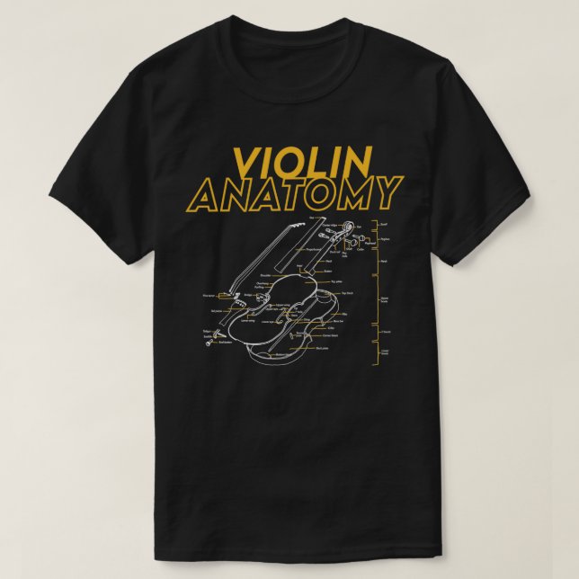 Limit für zwei Geigenvioline-Anatomie zeichnend Di T-Shirt (Design vorne)