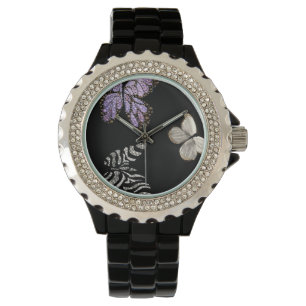 Limited Edition Black Butterfly Watch Armbanduhr