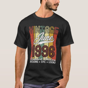 Limited Edition Juni 1996 25. Geburtstag Vintag T-Shirt