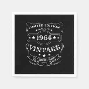 Limited Edition Made in 1964 Vintages Geburtstagsg Serviette
