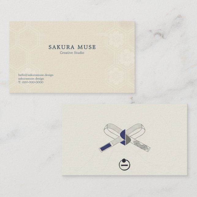 Limited Edition /Minimal Japanese Business Card  Visitenkarte (Vorne/Hinten)