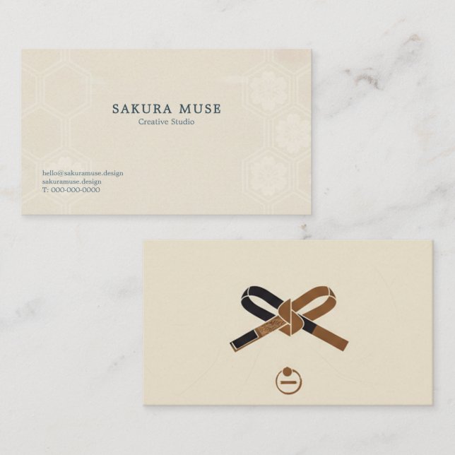 Limited Edition /Minimal Japanese Business Card  Visitenkarte (Vorne/Hinten)