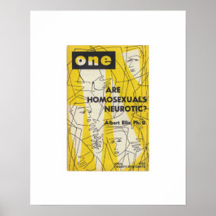 Limited Edition ONE Magazine, April 1955 Print Poster