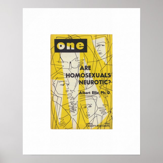 Limited Edition ONE Magazine, April 1955 Print Poster (Vorne)