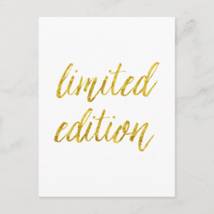 Limited Edition Quote Imitats Gold Forecittes Spaß Postkarte