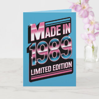 Limited Edition Retro 1989 Birthday Card Karte