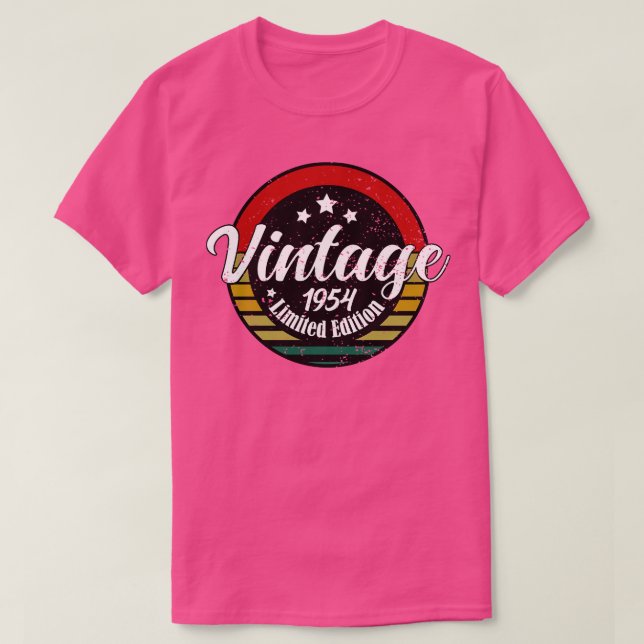 Limited Edition Vintag 1954 Geburtstag 69 Geburtst T-Shirt (Design vorne)
