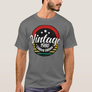 Limited Edition Vintag 1980 Geburtstag 43. Geburts T-Shirt