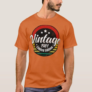 Limited Edition Vintag 1981 Geburtstag 42. Geburts T-Shirt