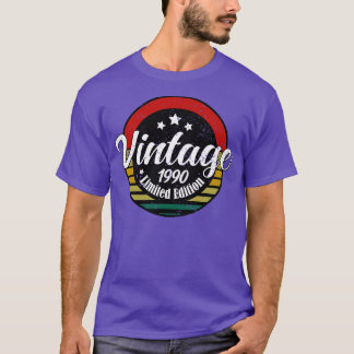 Limited Edition Vintag 1990 Geburtstag 33. Geburts T-Shirt