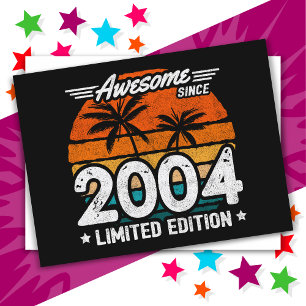 Limitierte Auflage 2004 Retro Awesome seit 2004 Postkarte