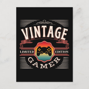 LIMITIERTE AUFLAGE FÜR VINTAGE-SPIELER POSTKARTE