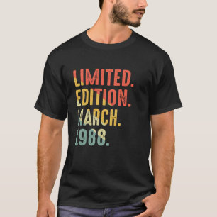 Limitierte Auflage März 1988 Geburtstag T-Shirt