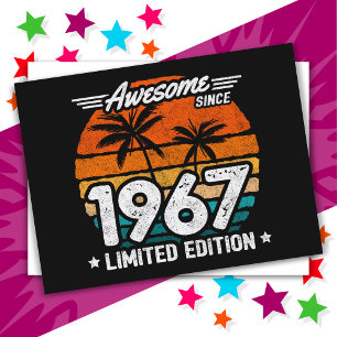 Limitierte Auflage Retro Awesome seit 1967 Postkarte