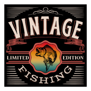 LIMITIERTE AUFLAGE VINTAGE ANGELN POSTER