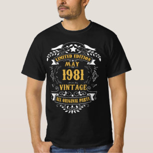 limitierte Ausgabe Mai 1981 Vintag Original Teil T-Shirt