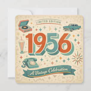 Limitierte Edition 1956 Geburtstag   Retro-Stil de Feiertagskarte