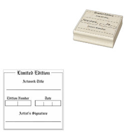 Limitierte Edition Art Briefmarke Gummistempel