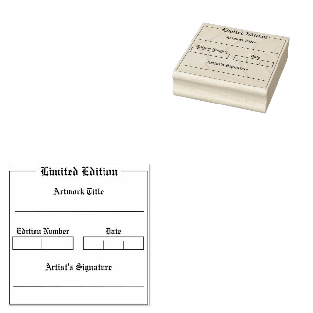 Limitierte Edition Art Briefmarke Gummistempel (Stempel)