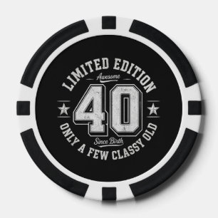 Limitierte Edition Awesome 40. Geburtstag Pokerchips