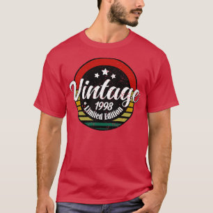 Limitierte Edition Vintage 1998 Geburtstag 25. Geb T-Shirt