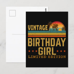 limitierte Geburtstagsfee Vintage-Edition Postkarte