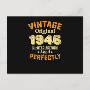 Limitierte Vintag Original 1946 Aged Edition Perfe Postkarte