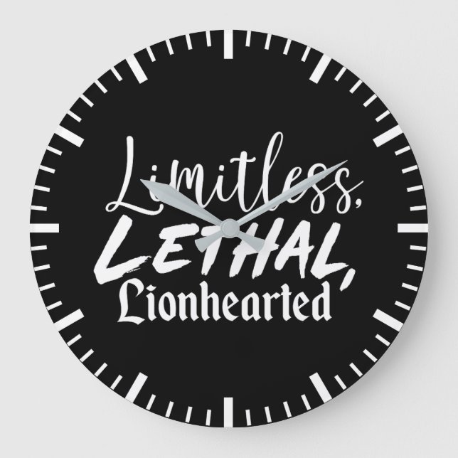 Limitless - Fitness, Hektik, Erfolgsmotivation Große Wanduhr (Vorderseite)