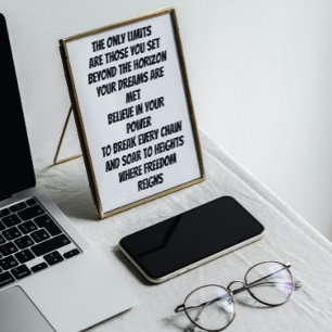 Limitloses inspirierendes Mini-Gedicht Poster