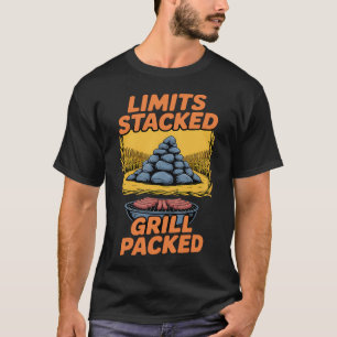 Limits Gestapelte Grill Gepackte Taubenjagd Jäger  T-Shirt