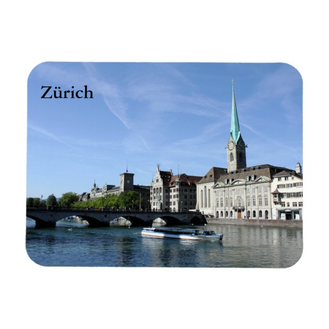 Limmat River in Zürich Magnet (Horizontal)