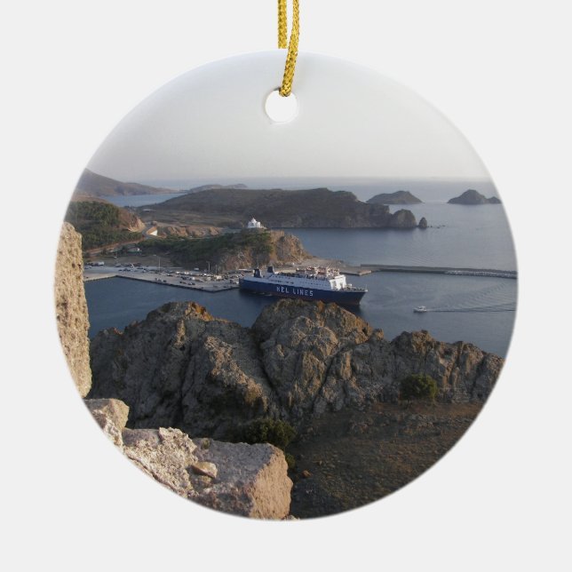 Limnos Fähre vom Hügel Keramik Ornament (Vorne)