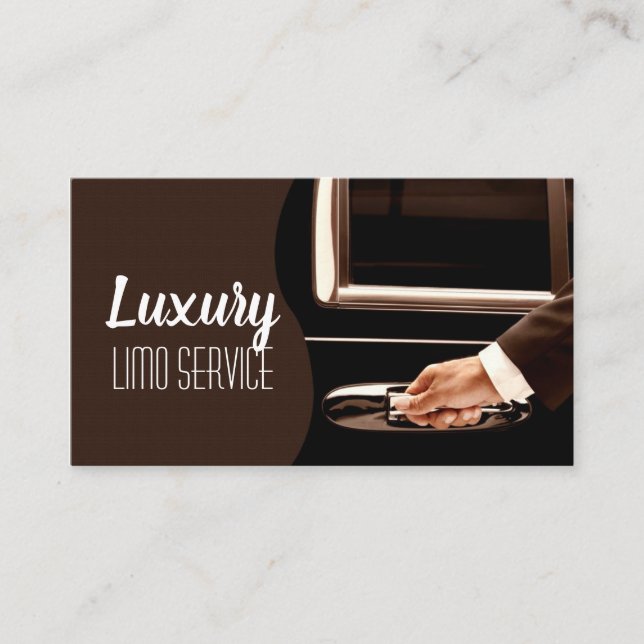 Limo Service Driver, Cab, Taxi Business Card Visitenkarte (Vorderseite)