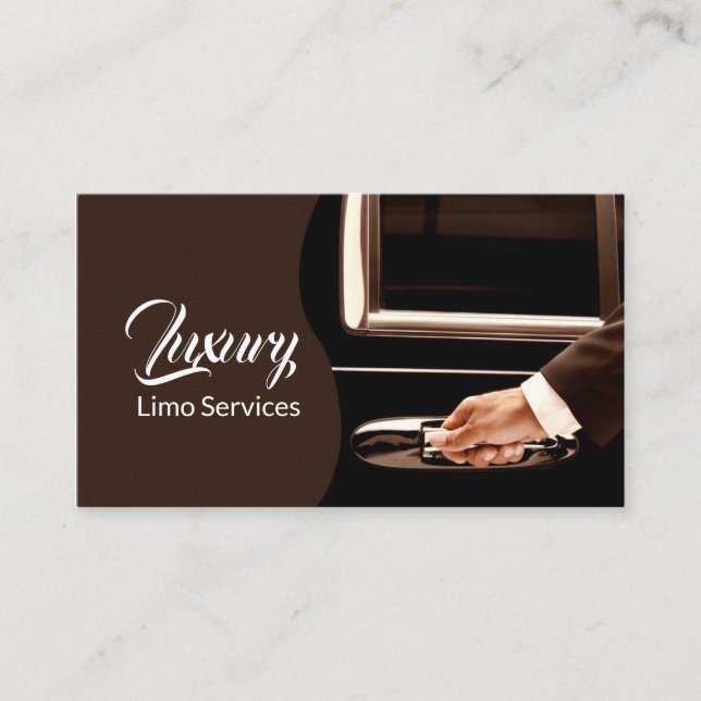 Limo Service Driver, Cab, Taxi Business Card Visitenkarte (Vorderseite)
