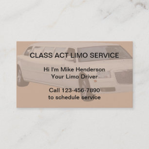 Limo-Service-Taxi-Geschäftskarten Visitenkarte