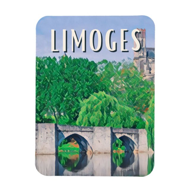Limoges Foto Vintage Magnet (Vertikal)