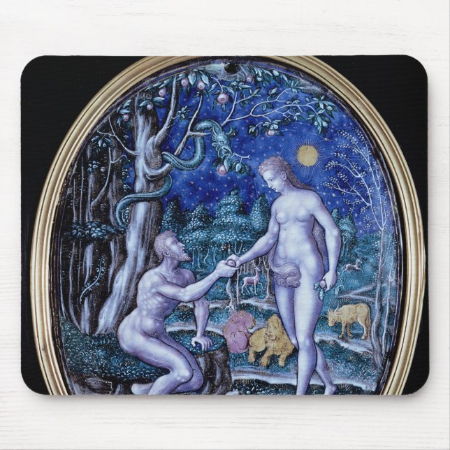 Limoges-Plakette, die Adam und Eve, c.1570 Mousepad (Vorne)