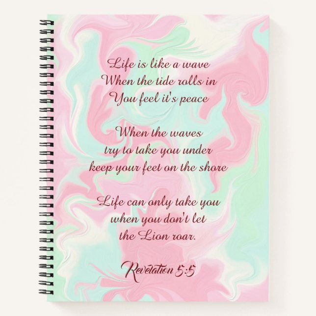 Limon Blend Marble Journal. Das Leben ist wie eine Notizbuch (Vorderseite)