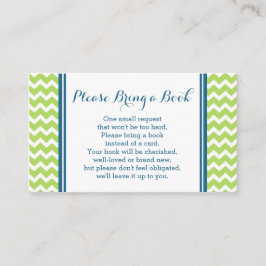 Limon Blue Zickzack Baby Showkarte Begleitkarte