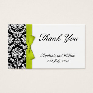 Limon Bow Damask Wedding Dankeschön Karten