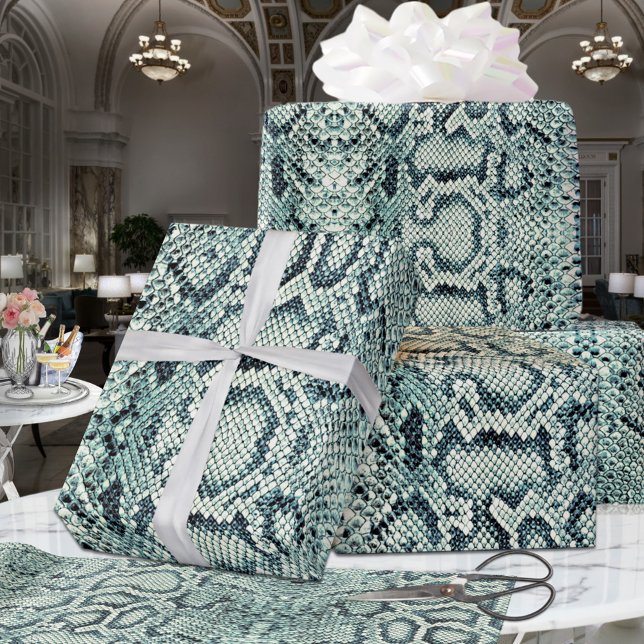 Limon Daiquiri Green Anaconda Snakeskin Geschenkpapier (Von Creator hochgeladen)