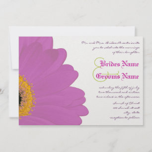Limon & Fuchsia Gerber Daisy Wedding Einladung