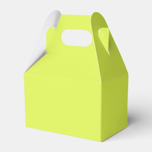 Limon-gelb-grün mit fester Farbtaste Geschenkschachtel (Vorderseite)