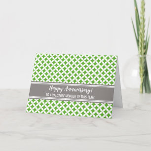Limon Gray Circles Employee Anniversary Card Karte