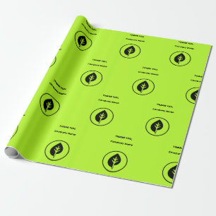 Limon-grün-Logo und Vielen Dank Firmenname Geschenkpapier