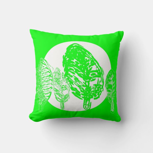 Limon / Grüne Bäume - Kissen (Vorderseite)