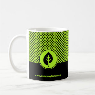 Limon-grüne und schwarze Unternehmerin Kaffeetasse