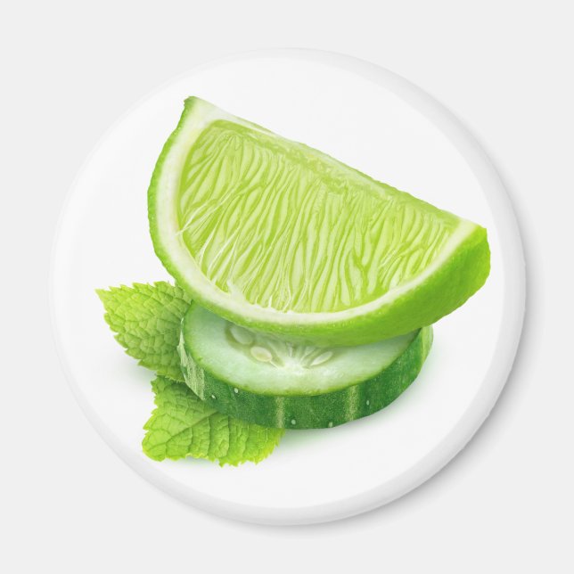 Limon, Gurke und Minze Magnet (Vorne)