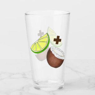 Limon in Coconut Tropical Island Fruit Glas